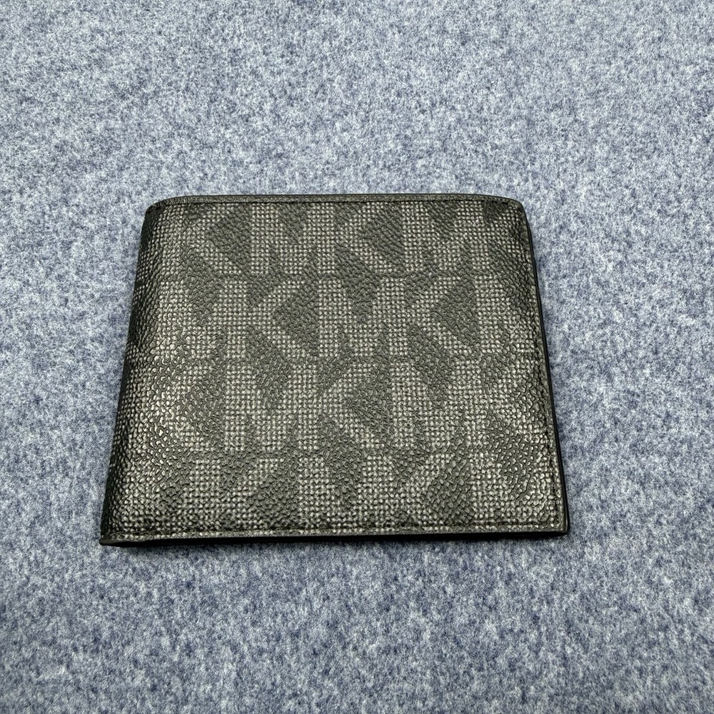 Michael Kors Men's Jet Set Slim Billfold Wallet Black Logo Credit Card